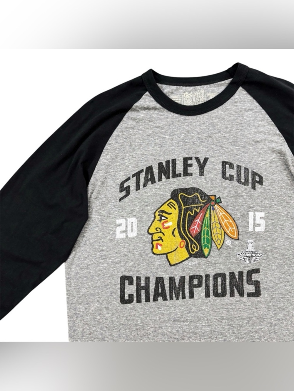 NWT Retro Brand NHL Chicago Blackhawks 2015 Champions Tee Large